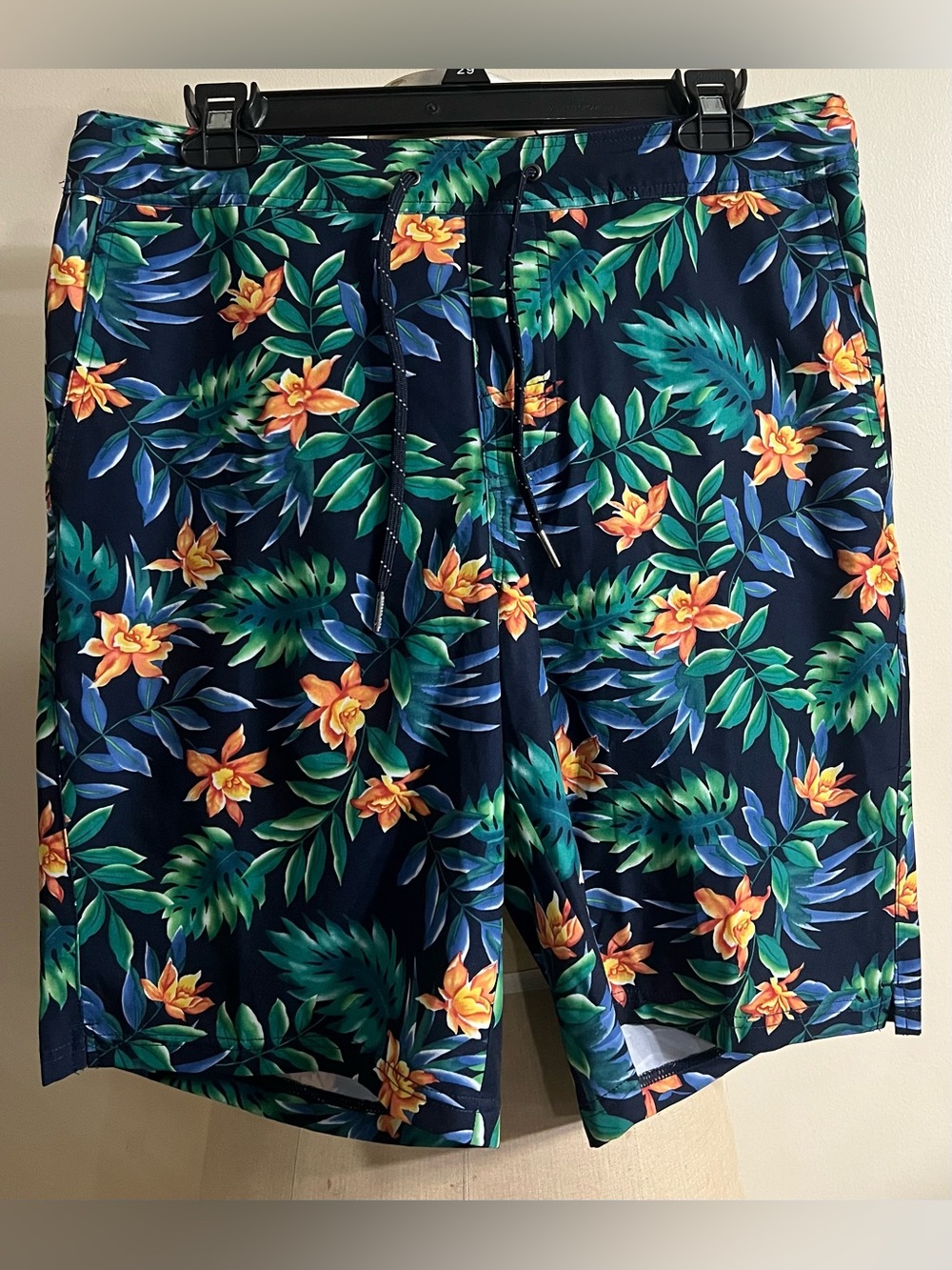 Fair Harbor Ozone Men's Swim Trunk Boardshort - Blue Palms Size M